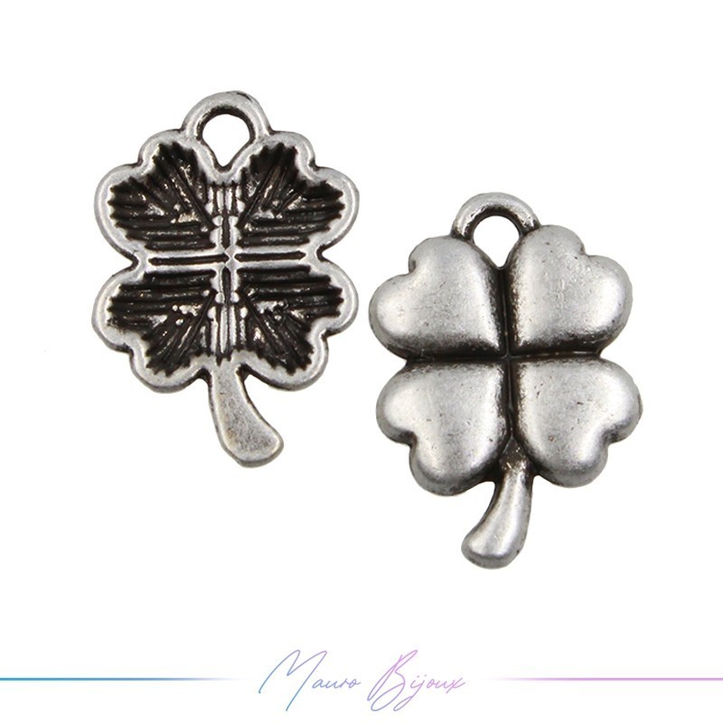 Ciondoli  in Zama Forma Quadrifoglio Argento 11x16mm