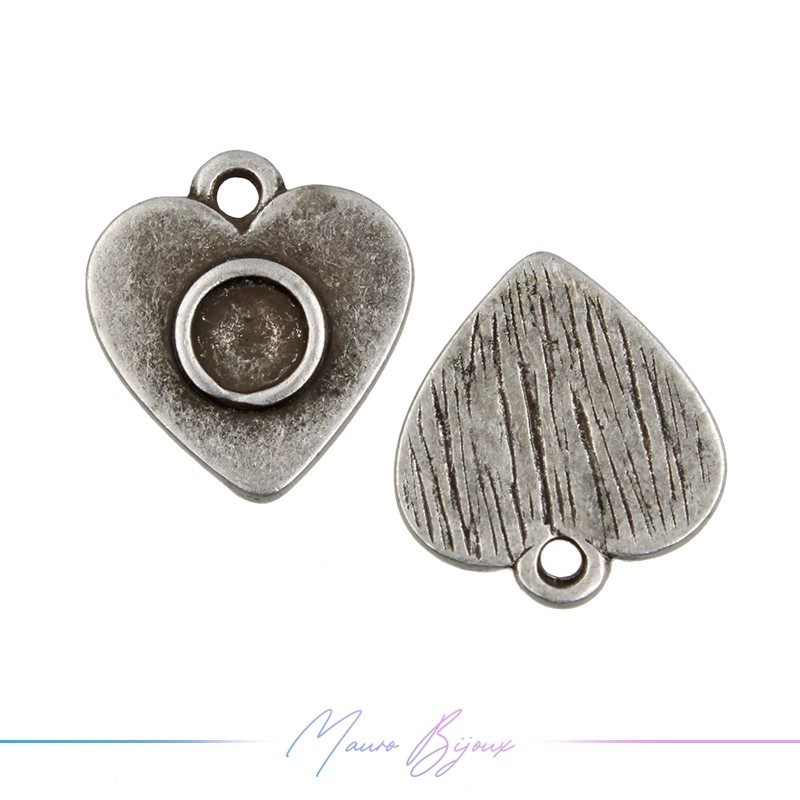 Ciondoli  in Zama Forma Cuore Argento 13x15mm