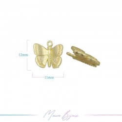 Element in Zamak Matt Gold Butterfly A 11x12mm