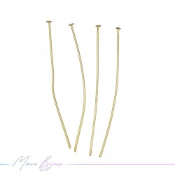 Steel Pins Flat Head Gold 0.7x30mm