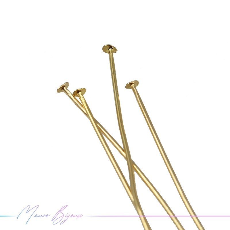 Steel Pins Flat Head Gold 0.7x70mm