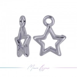 Charms in Brass Laundry Stars Silver 10mm