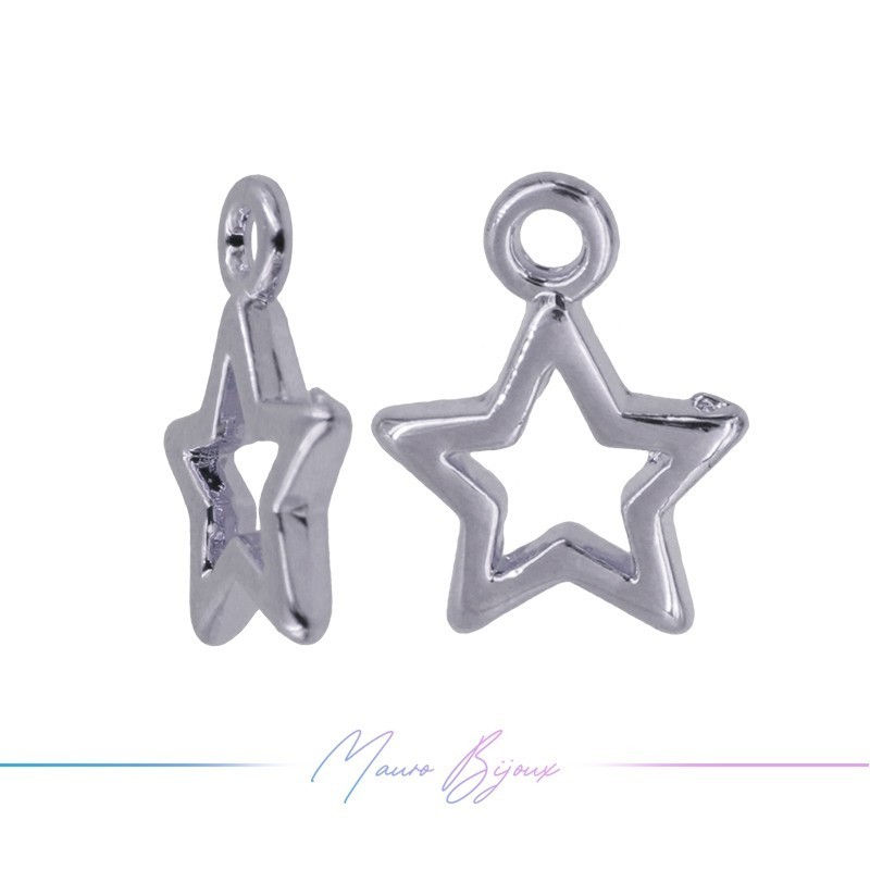 Charms in Brass Laundry Stars Silver 10mm