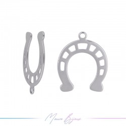 Ciondoli in Ottone Ferro di Cavallo Argento 15x19mm