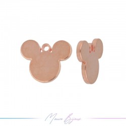 Ciondoli in Ottone Mickey Mouse Oro Rosa 10mm