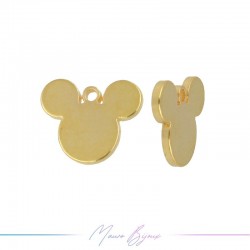 Charms in Brass Mickey Mouse Gold 10mm