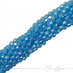 Drops Crystal Faceted 5x7mm Light Blue