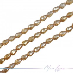Drops Crystal Faceted 8x12mm Yellow Topaz