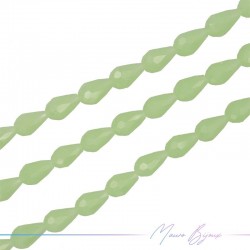 Drops Crystal Faceted 10x16mm Opal Green