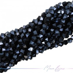 Hexagonal Crystal Faceted 8mm Anthracite