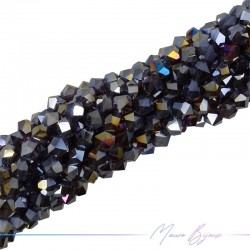 Hexagonal Crystal Faceted 8mm Multicolour Purple