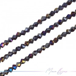 Fili di Cristallo Esagonale Sfaccettato 8mm Viola Muticolore