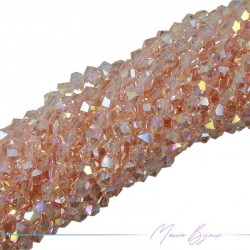 Hexagonal Crystal Faceted 8mm Pink