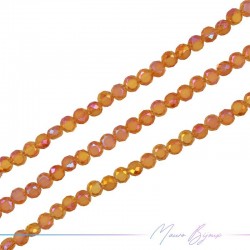 Fili di Cristallo Forma Pastiglia Sfaccettato 6mm Arancione