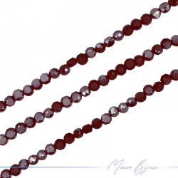 Tablet Crystal Faceted 6mm Bordeaux