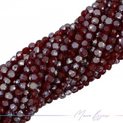 Tablet Crystal Faceted 8mm Bordeaux