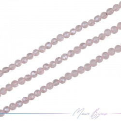 Tablet Crystal Faceted 12mm Pink