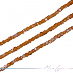 Square Crystal Faceted Brown