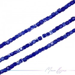 Fili di Cristallo Cubo Sfaccettato Blu