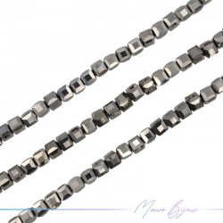 Square Crystal Faceted Silver Square Crystal Faceted Silver
