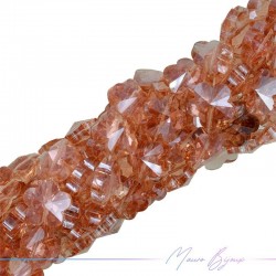 Flower Crystal Faceted 13mm Peach