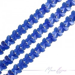 Fili di Cristallo Forma Farfalla Sfaccettato 12x15mm Blu