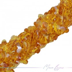 Fili di Cristallo Forma Farfalla Sfaccettato 12x15mm Giallo Topazio