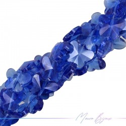 Fili di Cristallo Forma Farfalla Sfaccettato 12x15mm Azzurro