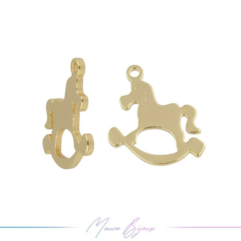Charms in Brass Rocking 12x13mm Gold