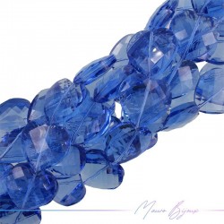 Fili di Cristallo Forma Cuore Sfaccettato 27mm Azzurro