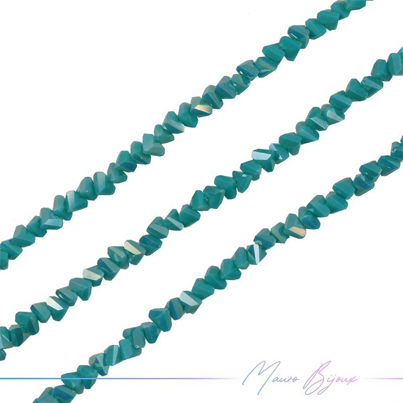 Fili di Cristallo Forma Piramide Sfaccettato Turchese