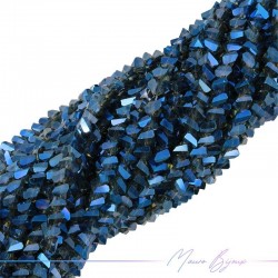 Pyramid Crystal Faceted Blue