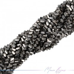 Fili di Cristallo Forma Piramide Sfaccettato Argento