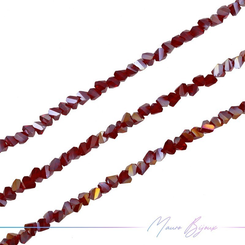 Pyramid Crystal Faceted Bordeaux