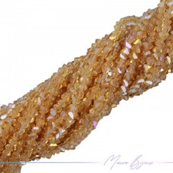 Pyramid Crystal Faceted Yellow Topaz