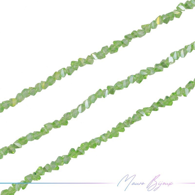 Pyramid Crystal Faceted Green