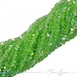Pyramid Crystal Faceted Green