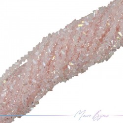 Pyramid Crystal Faceted Pink