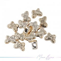 Passanti in Resina Placcato Oro Chiaro Farfalla "Love" 12mm
