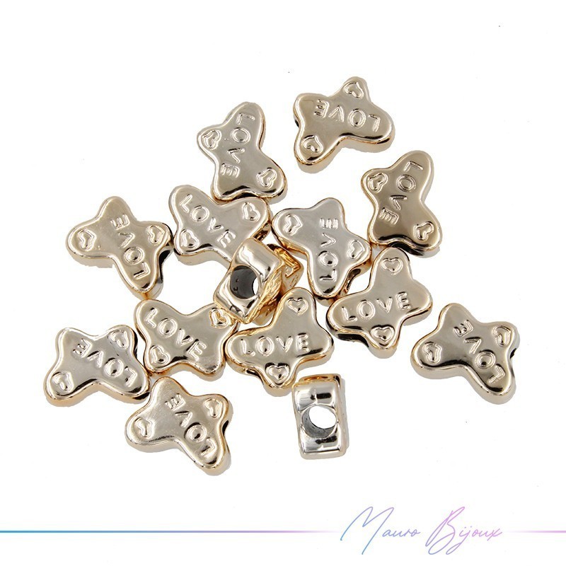 Butterfly Love Resin Champagne 12mm