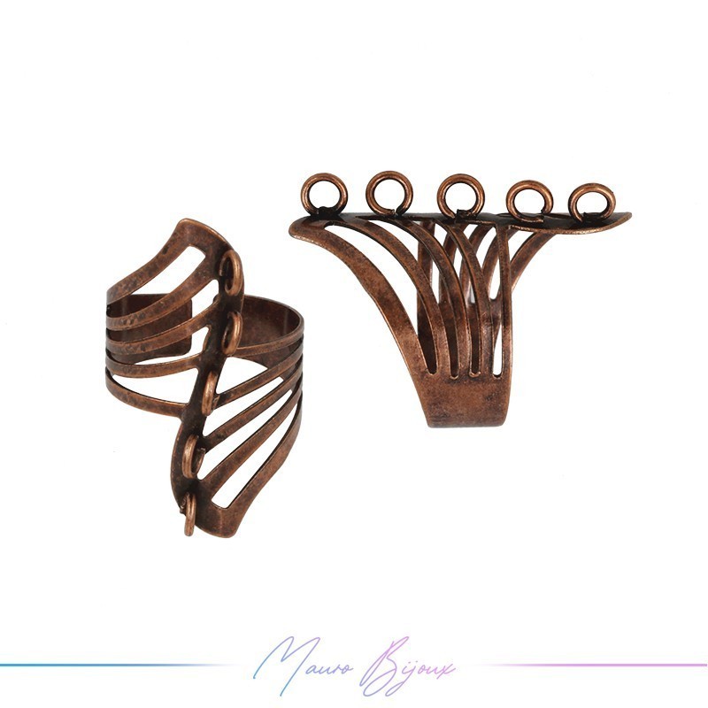 Base Anello 5 anellini Bronzo Ramato 23x32mm