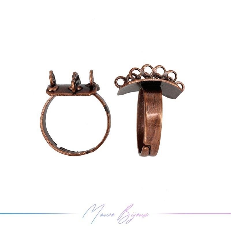 Ring Base Adjustable 14 Rings Bronze Copper 14x20mm