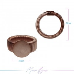 Ring Base Elastic Bronze Copper 16mm