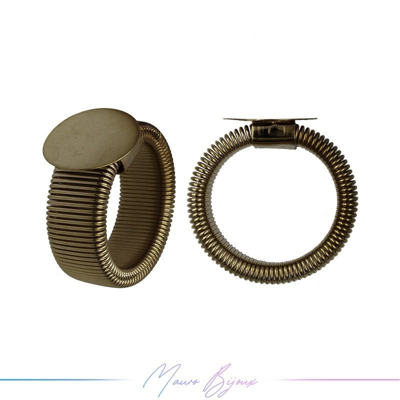 Base Anello Elastico Bronzo Antico 16mm