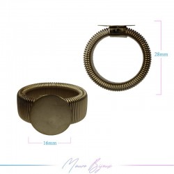 Ring Base Elastic Bronze Antique 16mm