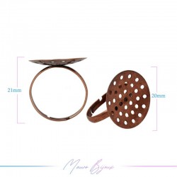 Ring Base adjustable Bronze Copper 20mm