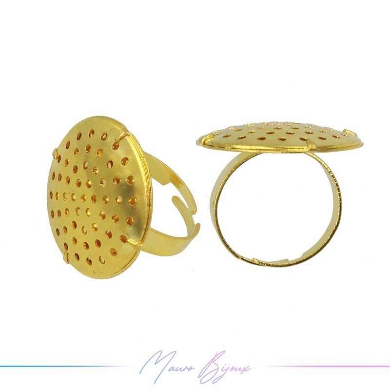 Base Anello Regolabile Oro 25mm