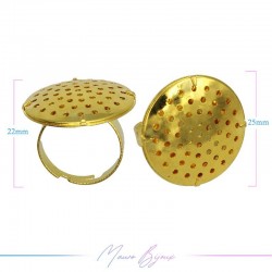 Base Anello Regolabile Oro 25mm