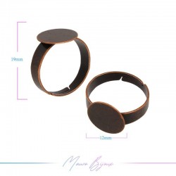 Ring Base Adjustable Round Bronze Copper 12mm