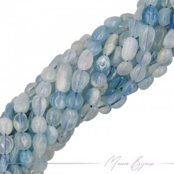 Thread of Stone shape irregular 7-10mm Aquamarine